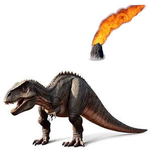 Dino And Volcano Background PNG Rpj PNG