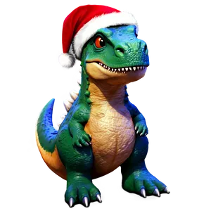 Dino In Santa Hat Png 06122024 PNG image