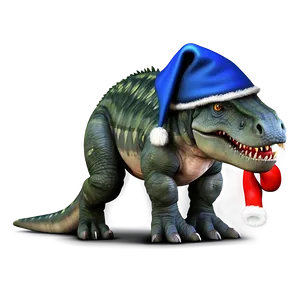 Dino In Santa Hat Png Mhk PNG image