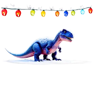 Dino In Winter Snow PNG 06122024