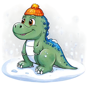 Dino In Winter Snow Png Rlp PNG image