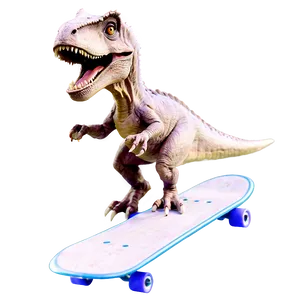 Dino On Skateboard PNG 06122024