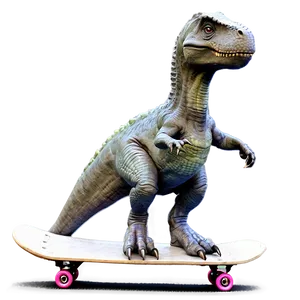 Dino On Skateboard PNG Ciu