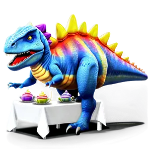 Dino Tea Party PNG 06122024