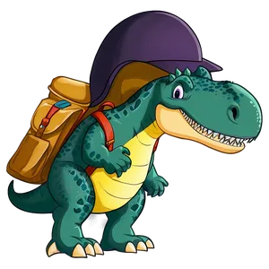Dino With Backpack PNG 80