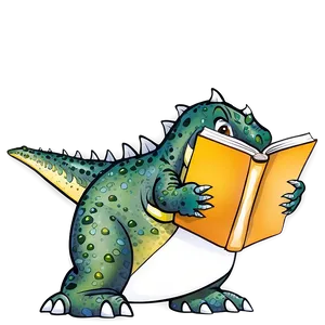 Dino With Book Png 55 PNG image