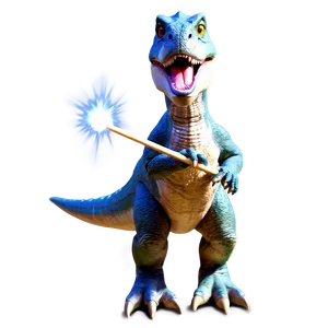 Dino With Magic Wand Png 06122024 PNG image