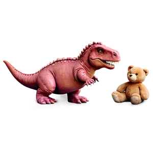 Dino With Teddy Bear Png 06122024 PNG image