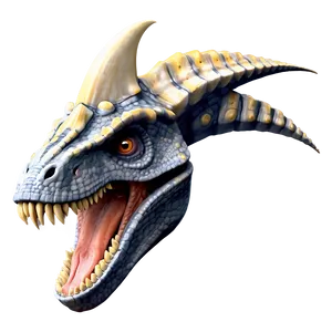 Dinosaur Head With Horns PNG Kig43 PNG