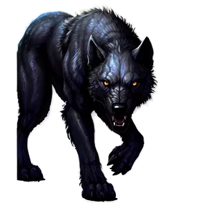 Dire Wolf Fantasy Art PNG Qnc