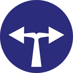 Directional Split Decision Sign PNG image