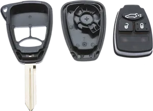 Disassembled Car Key Fob