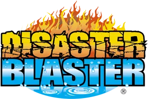 Disaster Blaster_ Flame Water Logo PNG image