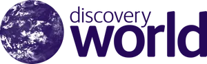 Discovery World Logo Purple Earth PNG image