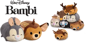 Disney Bambi Tsum Tsum Plush Collection PNG image