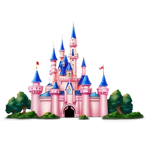 Disney Castle At Dawn PNG 05242024