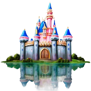 Disney Castle By The Lake PNG Ogy