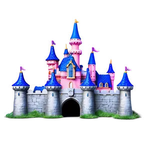 Disney Castle Fantasy Landscape PNG 05242024