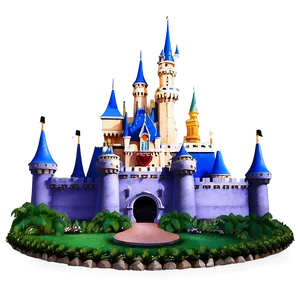 Disney Castle Garden View PNG 92