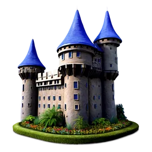 Disney Castle Garden View PNG Hog