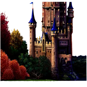Disney Castle In Autumn PNG 05242024