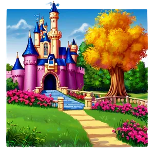 Disney Castle In Summer PNG Nvl PNG