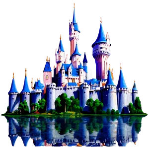 Disney Castle Reflection In Water PNG 61 PNG
