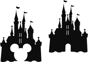 Disney Castle Silhouette Graphic PNG image
