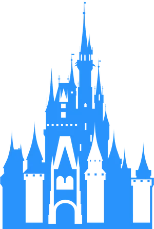 Disney Castle Silhouette Graphic PNG image