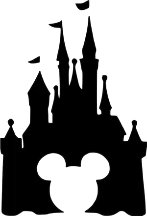Disney Castle Silhouette Outline PNG image