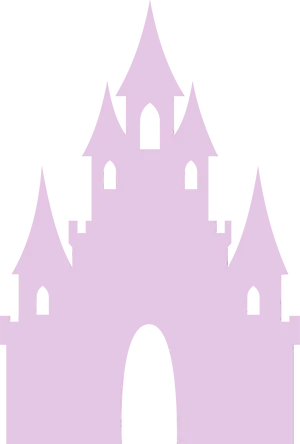 Disney_ Castle_ Silhouette_ Pink_ Background PNG image