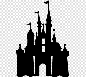 Disney Castle Silhouette Transparent Background PNG image