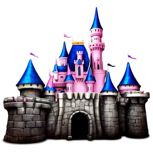 Disney Castle With Doves PNG 05242024