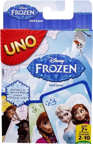 Disney Frozen Uno Card Game Packaging PNG image