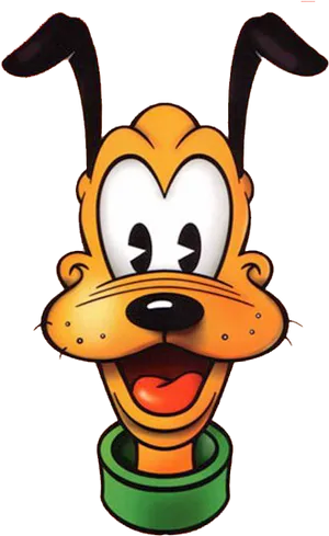 Disney Pluto Happy Expression PNG image