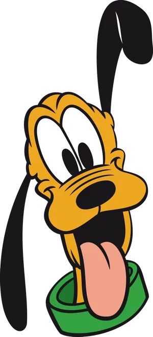 Disney Pluto Happy Expression PNG image