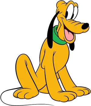 Disney Pluto Sitting Pose PNG image