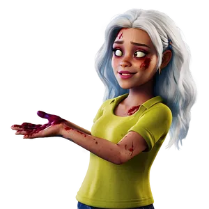 Disney Zombies Addison White Hair PNG Hkw PNG