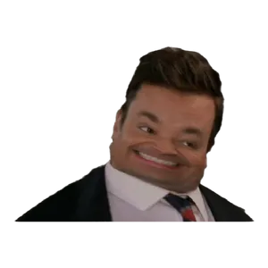 Distorted Face Man Suit Tie PNG image