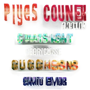 Distorted Text Artwork PNG