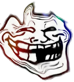 Distorted Troll Face Meme.jpg PNG image