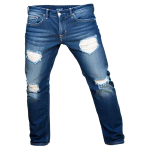 Distressed Blue Denim Png 75 PNG image