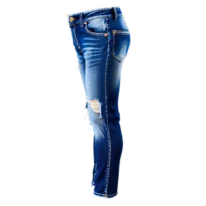 Distressed Blue Denim Png Qac75 PNG image