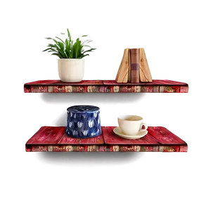 Distressed Floating Shelves PNG 9