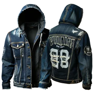 Distressed Jean Jacket Png 06132024 PNG image