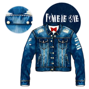 Distressed Jean Jacket Png Lim PNG image