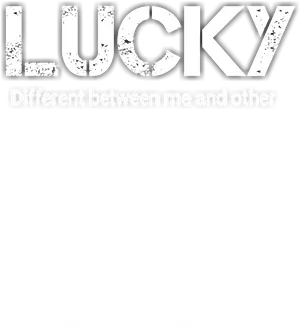 Distressed Lucky Graphic Design PNG image
