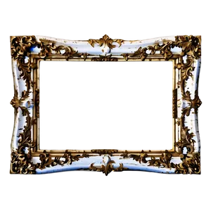Distressed Ornate Frame PNG 06272024