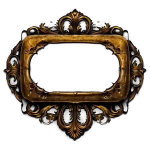 Distressed Ornate Frame PNG 06272024