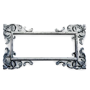Distressed Ornate Frame PNG 28